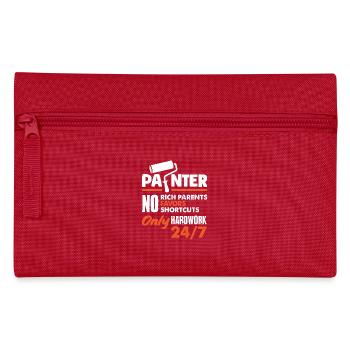 Painter only hard work 24/7 no luxury - Pencil Case - red - Front