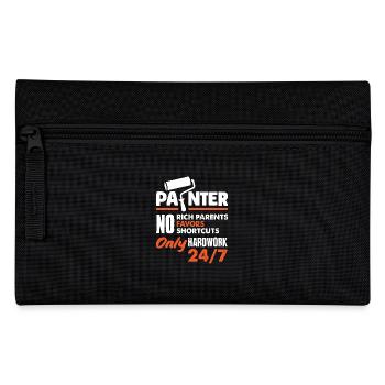Painter only hard work 24/7 no luxury - Pencil Case - black - Front