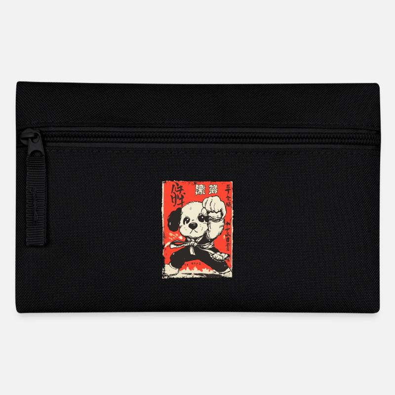 Asiatischer Kampfsport Dojo-Hund - Federtasche - Schwarz
