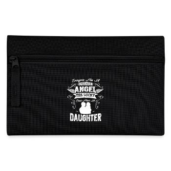 Daughter Guardian Angel Funny Father's Day Gifts - Pencil Case - black - Front