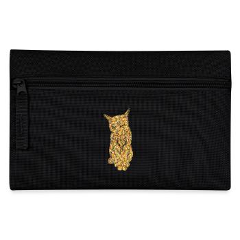 Russian Blue Cat Geometric - Pencil Case - black - Front