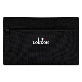 I Love London Italien Cool Heart Flagge Paris Frankreich - Federtasche - Schwarz - Vorne