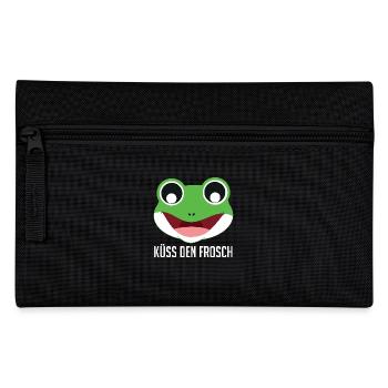 Froschkostüm KÜSS DEN FROSCH Lustiges Faschings - Federtasche - Schwarz - Vorne