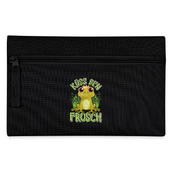 Karneval Kostüm Party KÜSS DEN FROSCH Lustiges - Federtasche - Schwarz - Vorne