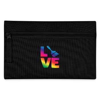 Liebe Zum Maler: Farbenfrohes Motiv - Federtasche - Schwarz - Vorne