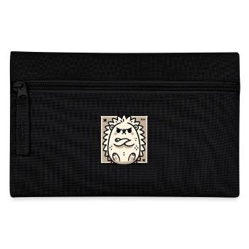 Hérisson mignon boudeur et offensé - Trousse - noir - Devant