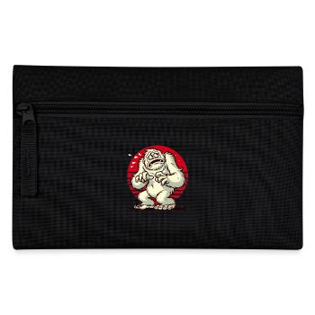Scared funny Yeti Bigfoot scared - Pencil Case - black - Front