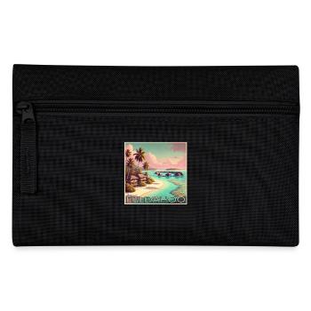 Fuldahoo Malediven Überwasser-Bungalows Retro - Federtasche - Schwarz - Vorne