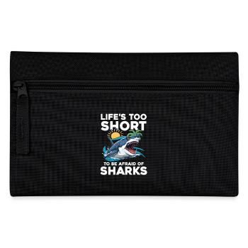 Life's Too Short To Be Afraid Of Sharks - Federtasche - Schwarz - Vorne