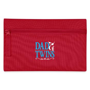 Father's Day Dad Of Twins - Pencil Case - red - Front