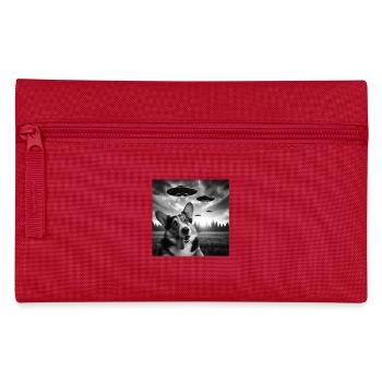Pembroke Welsh Corgi Funny Selfie avec des OVNI Bizarre - Trousse - rouge - Devant