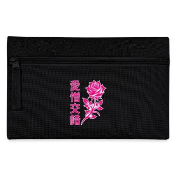 Japanese Rose Streetwear Love/Hate Combines - Pencil Case - black - Front