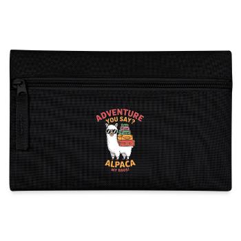 Alpaca Saying Travel Llama Funny Alpaca Gift - Pencil Case - black - Front