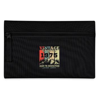 Original 1975 Vintage Geburtstagsgeschenk - Federtasche - Schwarz - Vorne