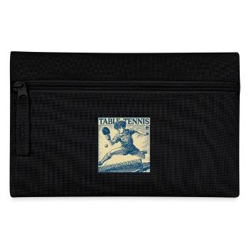 Anime Table Tennis Retro Artwork in the Style of the 80s - Pencil Case - black - Front
