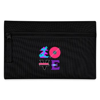 Beautiful Love Colorful Font Typography Arrow - Pencil Case - black - Front