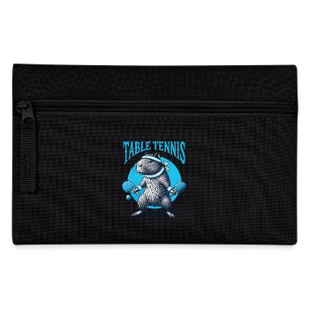 Capybara drôle de ping-pong aventurier - Trousse - noir - Devant