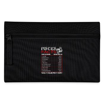 Pisces Facts Shirts Sign Of Zodiac Horoscope - Pencil Case - black - Front