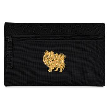 Pomeranian Geometric Tee - Pencil Case - black - Front