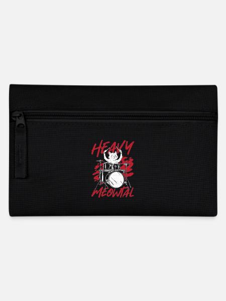 Heavy Meowtal Heavy Metal-Musik - Federtasche - Schwarz