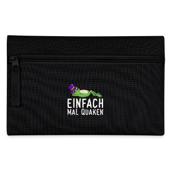 Karneval Party EINFACH MAL QUACKEN Lustiges - Federtasche - Schwarz - Vorne