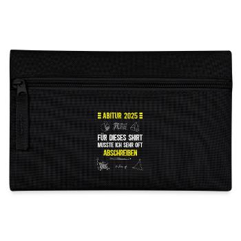 Abitur 2025 Schulabschluss Abi Gymnasium Matura - Federtasche - Schwarz - Vorne