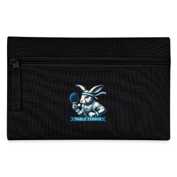 Bunny Table Tennis Master Vintage Retro Style - Pencil Case - black - Front