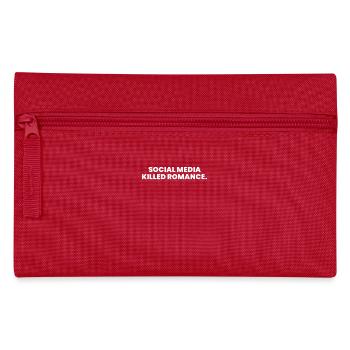 SOCIAL MEDIA KILLED ROMANCE - Pencil Case - red - Front