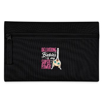 Midwife Delivering babies is my superpower - Pencil Case - black - Front