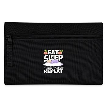 Hebamme Eat Sleep Catch Babies Repeat - Federtasche - Schwarz - Vorne