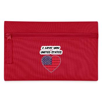 T-shirt I LOVE YOU UNITED STATES 2025 - Trousse - rouge - Devant