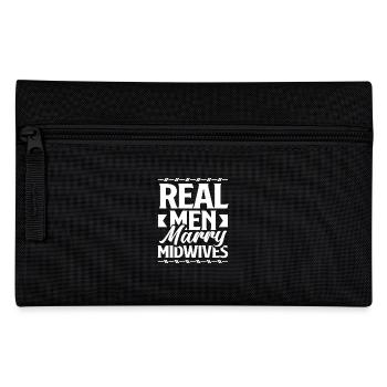 Real Men Marry Midwives - Pencil Case - black - Front