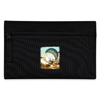 Kitesurfen Kitesurf Kitesurfer Kiteboard - Federtasche - Schwarz - Vorne