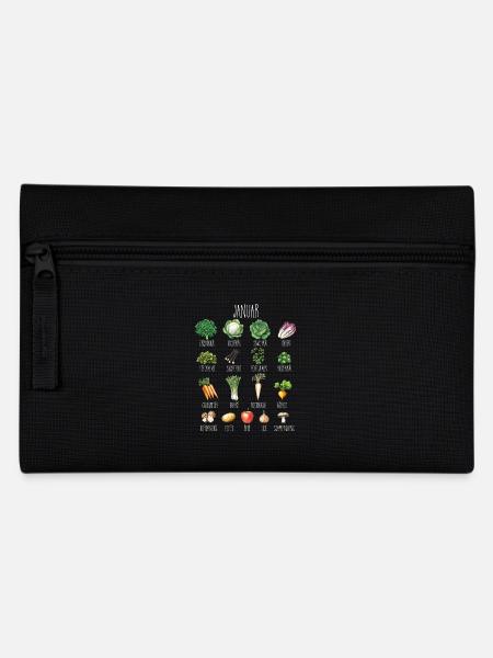 January Seasonal Fruits and Vegetables Collage - Pencil Case - black
