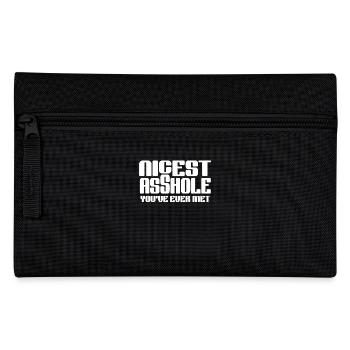 Nicest Asshole You've Ever Met Humorous Statement - Pencil Case - black - Front