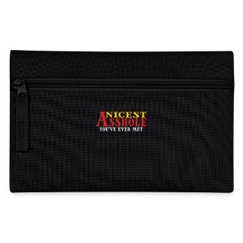 Nicest Asshole You've Ever Met Humorous Statement - Pencil Case - black - Front