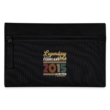 Legendary since February 2015 Vintage Birthday - Pencil Case - black - Front