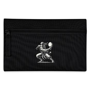 Ninja Table Tennis Master Funny Motif - Pencil Case - black - Front