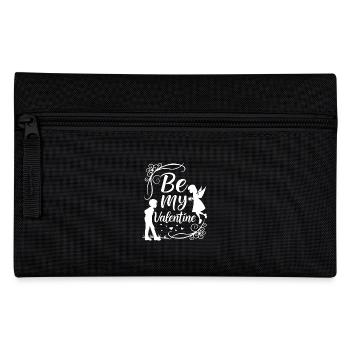 Be my Valentine - Liebe - Geschenk - Federtasche - Schwarz - Vorne