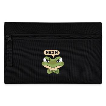 Faschingsparty NEIN Lustiger Frosch Karneval - Federtasche - Schwarz - Vorne