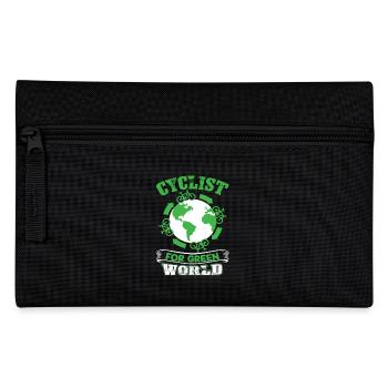 Earth Day Cyclist For Green Earth - Pencil Case - black - Front