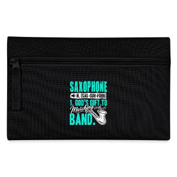 Saxophone Definition God's Gift To Marching Band - Pencil Case - black - Front