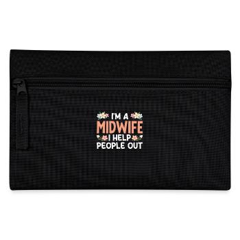Midwife I help people - Pencil Case - black - Front