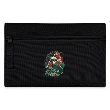 Tatouage rétro style tennis de table sirène - Trousse - noir - Devant