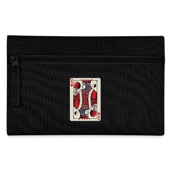 Rétro jouer à la carte tennis de table King style vintage - Trousse - noir - Devant