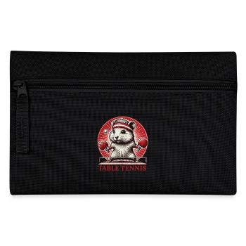 Hamster Retro Vintage Tischtennis Fan Design - Federtasche - Schwarz - Vorne