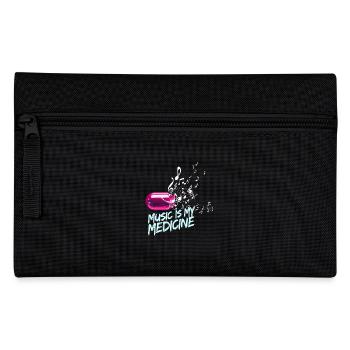 Musik ist meine Medizin für Musikliebhaber - Federtasche - Schwarz - Vorne