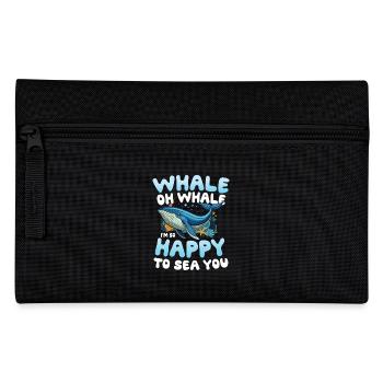 Whale Oh Whale I'm So Happy To Sea - Federtasche - Schwarz - Vorne