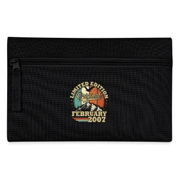 Original February 2007 Vintage Birthday Gift - Pencil Case - black - Front
