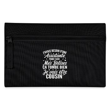 I'm going to be a cousin, Future cousin gift - Pencil Case - black - Front